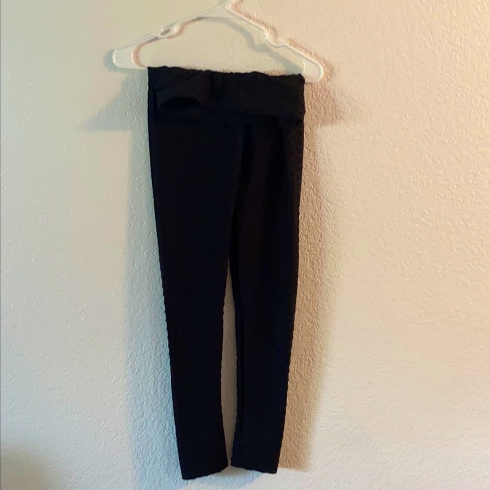 Solid black tik tok leggings